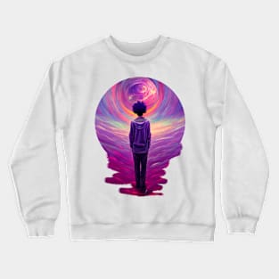 Near death experience under the tunnel paintings Crewneck Sweatshirt